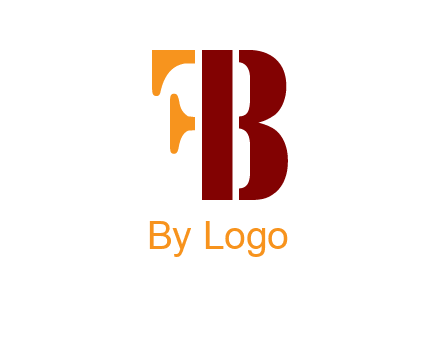abstract letter F with letter B
