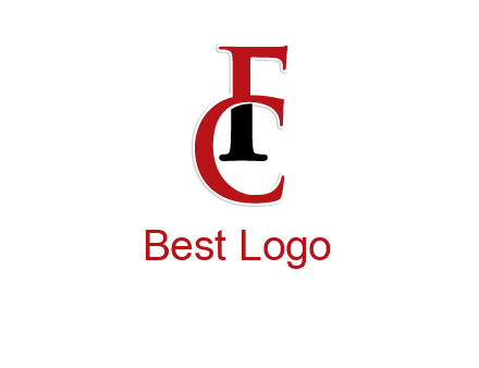 letter F and letter C joined together