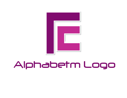 abstract letter C forming letter F