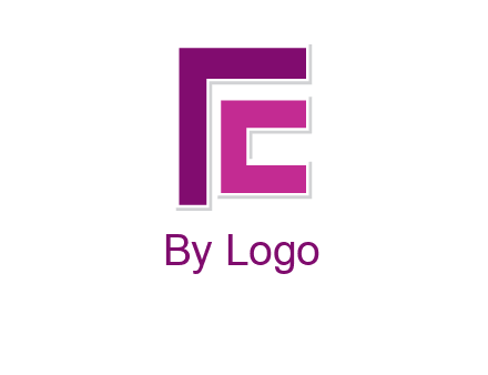 abstract letter C forming letter F