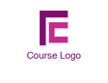 abstract letter C forming letter F