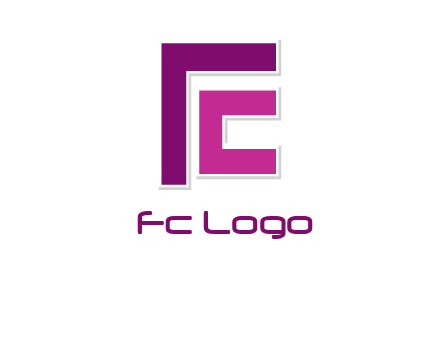 abstract letter C forming letter F