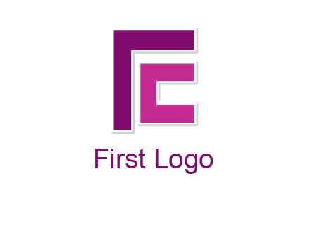 abstract letter C forming letter F