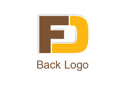 letter F overlapping letter D