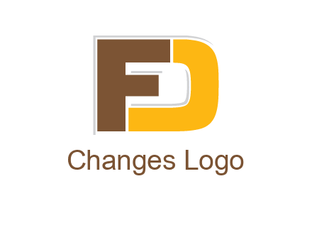 letter F overlapping letter D