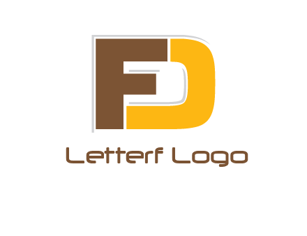 letter F overlapping letter D