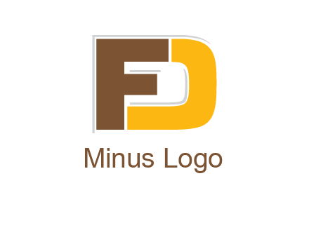 letter F overlapping letter D