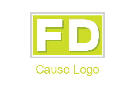Letter FD are in rectangle logo