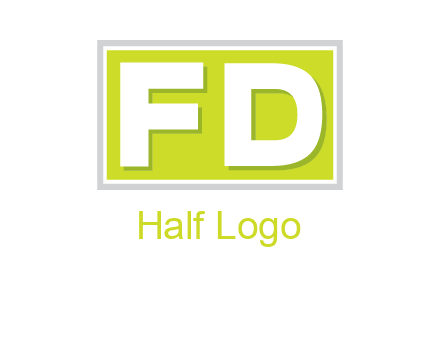 Letter FD are in rectangle logo
