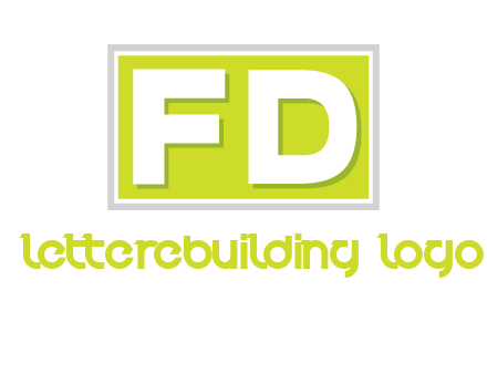 Letter FD are in rectangle logo