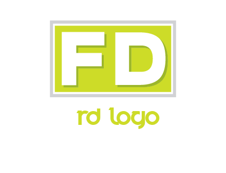 Letter FD are in rectangle logo