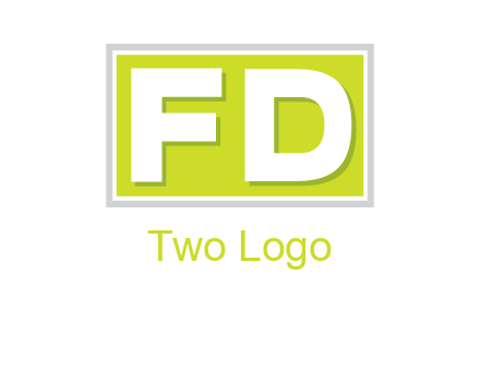 Letter FD are in rectangle logo