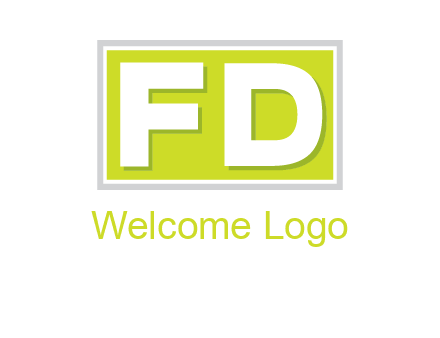 Letter FD are in rectangle logo