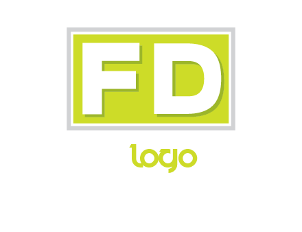 Letter FD are in rectangle logo
