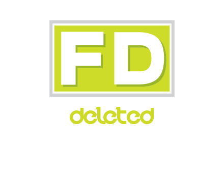 Letter FD are in rectangle logo