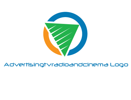 green recycling triangle in circle logo