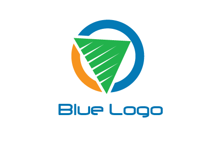 green recycling triangle in circle logo