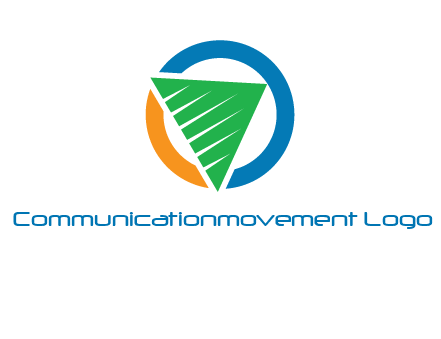 green recycling triangle in circle logo