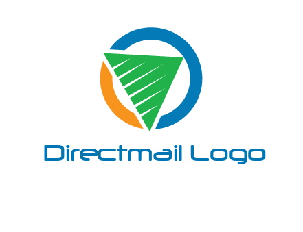 green recycling triangle in circle logo
