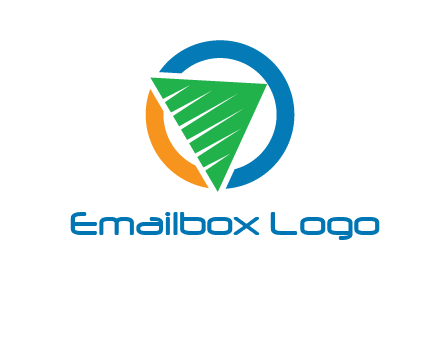 green recycling triangle in circle logo
