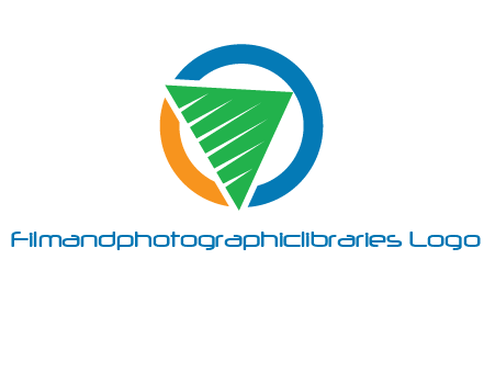 green recycling triangle in circle logo