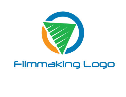 green recycling triangle in circle logo