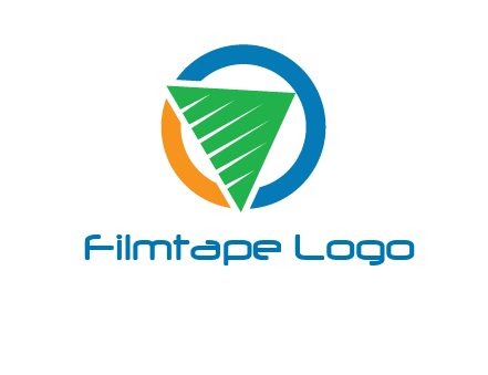 green recycling triangle in circle logo