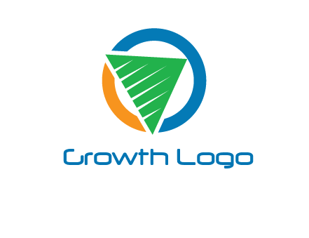 green recycling triangle in circle logo