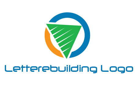 green recycling triangle in circle logo