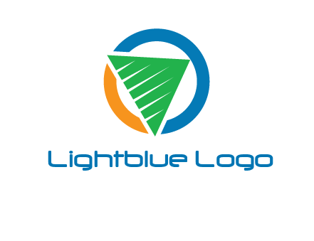 green recycling triangle in circle logo
