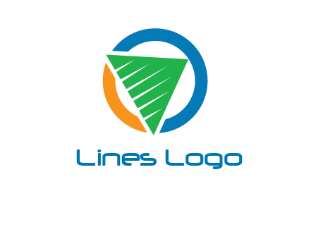 green recycling triangle in circle logo