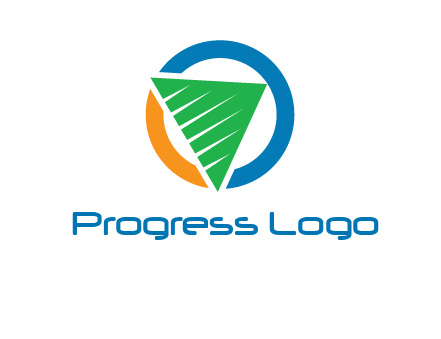 green recycling triangle in circle logo