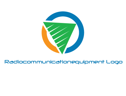 green recycling triangle in circle logo