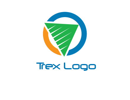 green recycling triangle in circle logo
