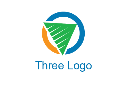 green recycling triangle in circle logo