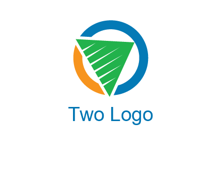 green recycling triangle in circle logo