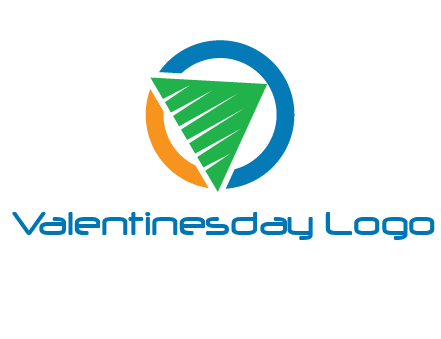 green recycling triangle in circle logo