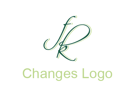 script font letter FK