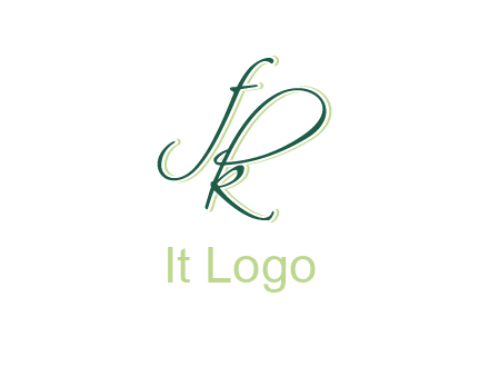 script font letter FK
