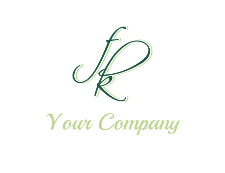 script font letter FK