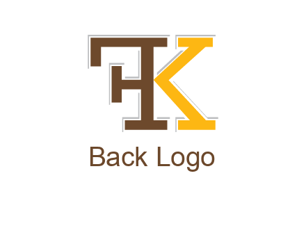 letter F forming letter K