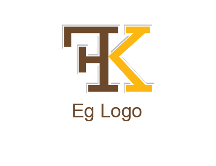 letter F forming letter K