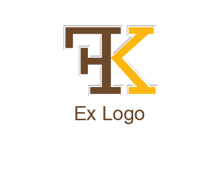 letter F forming letter K