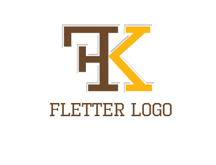 letter F forming letter K