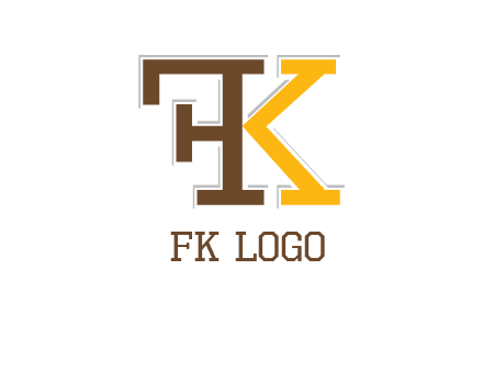 letter F forming letter K