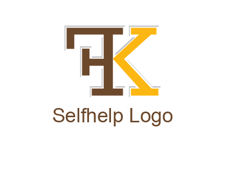 letter F forming letter K