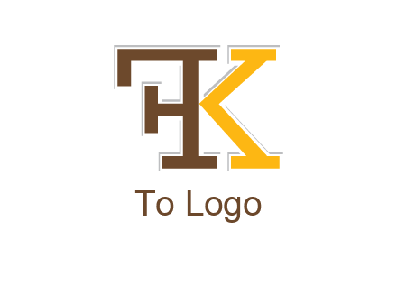 letter F forming letter K