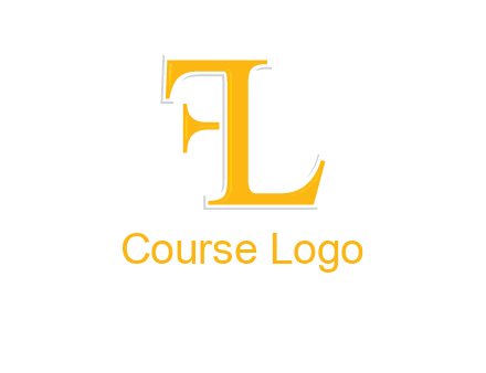 letter L forming letter F