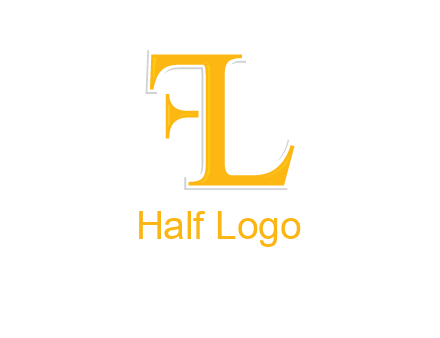 letter L forming letter F