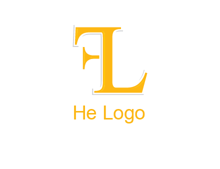 letter L forming letter F